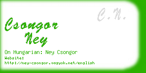 csongor ney business card